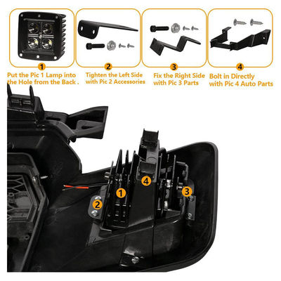Black Car Front Grill for Vehicle  Toyota Hilux Revo 2015-2018