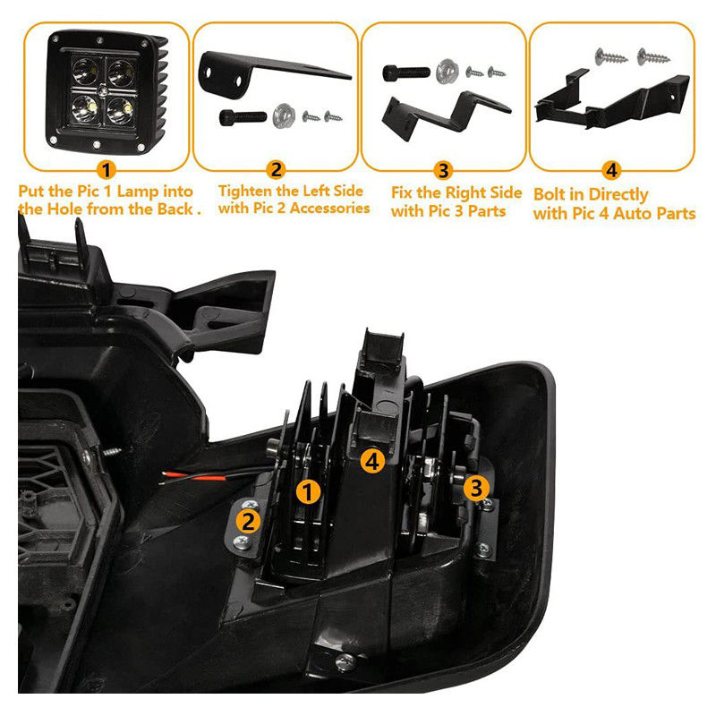 Black Car Front Grill for Vehicle  Toyota Hilux Revo 2015-2018