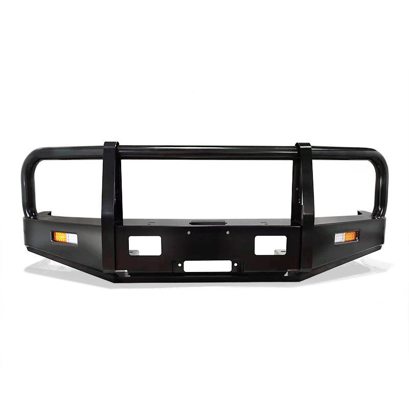 Bolt On Black Powder Coat Steel Bull Bar With Spot Beam White Light