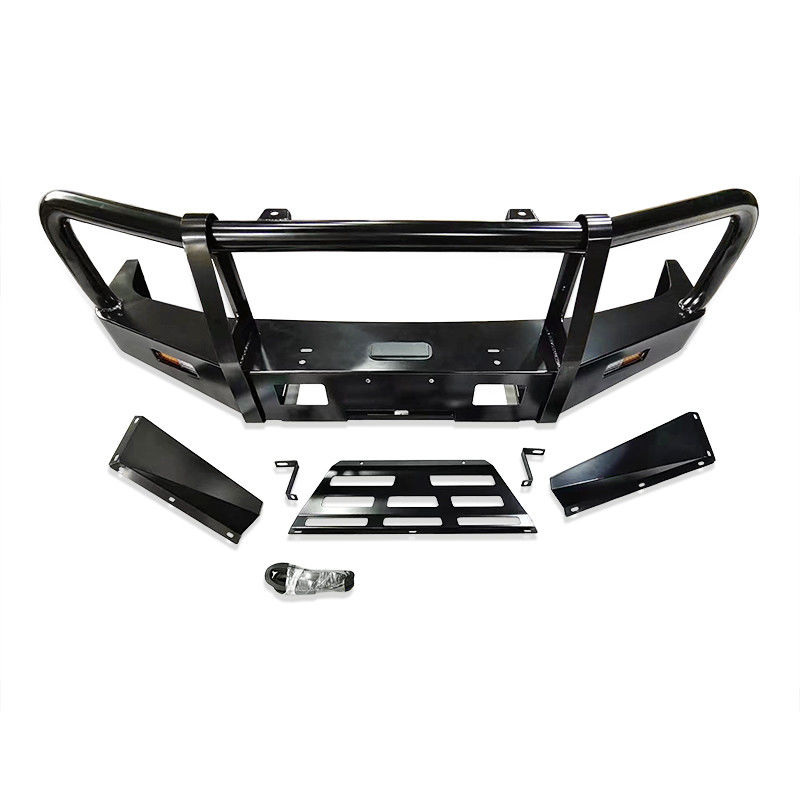 Bolt On Black Powder Coat Steel Bull Bar With Spot Beam White Light