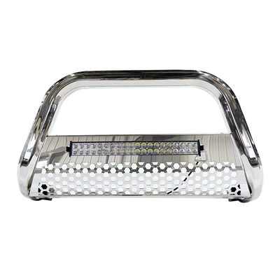 Dongsui 4x4 Auto Parts Pickup Camião de aço inoxidável Frente Bumper Bull Bar Com luzes de tira Para Hilux Ranger D-max