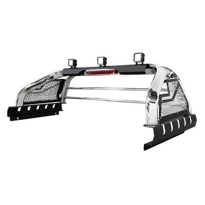 Acessórios de carro de barras esportivas de aço inoxidável com luzes LED para Hilux Revo