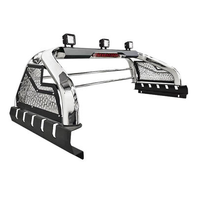 Acessórios de carro de barras esportivas de aço inoxidável com luzes LED para Hilux Revo