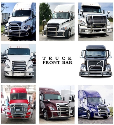 Dongsui Factory Tough North American Classic estilo de alta qualidade Semi Truck Bumper Deer Guards para Freightliner Cascadia Volvo International Prostar Kenworth Peterbilt Mack Pinnacle