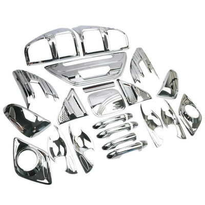 Tira plástica amigável do jogo de Chrome do carro de Eco e cor preta para Hilux Revo 2015+