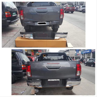 Protetor cromado preto do amortecedor traseiro do carro 218*24*17cm para Hilux Vigo 2004 - 2015