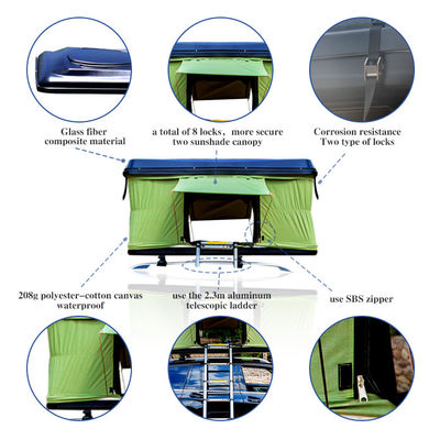 Tomada de fábrica fora do ABS impermeável de acampamento Shell Car Roof Top Tent dura para o carro de SUVs