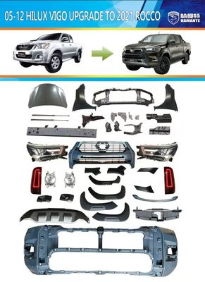 Elevação de Front Rear Bumper Car Body Kit For Toyota Hilux Vigo 05-14 a Rocco 2021