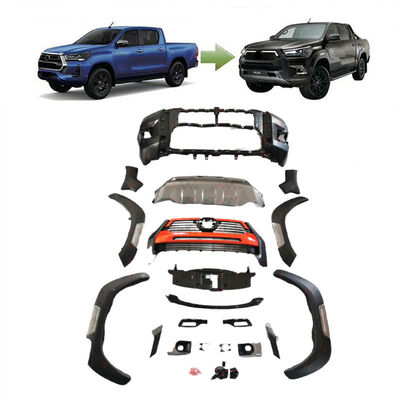 Para-choque dianteiro de carro preto Rocco 2020 2021 Facelift Kit de carroceria