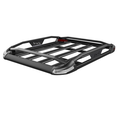 Cesta superior 4x4 universal da cremalheira do telhado de SUV de alumínio com luz do diodo emissor de luz