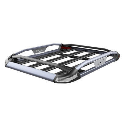 Acessórios do recolhimento da cesta 4x4 da grade de tejadilho do carro da fonte da fábrica de Dongsui com luz conduzida