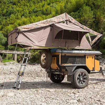 Telhado Shell Vehicle Roof Tent macia do toldo do lado do carro de 4 pessoas