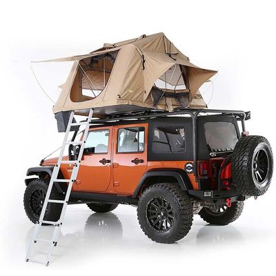 Barraca superior de acampamento do telhado do carro retrátil macio com o colchão de alumínio da escada