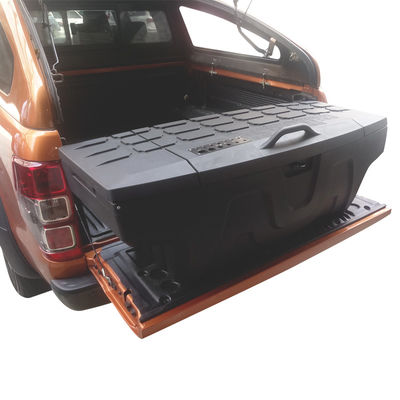 única caixa de ferramentas plástica do armazenamento da cama do camionete do prolongamento da cama de caminhão da porta 4x4
