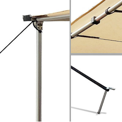 toldo Offroad retrátil do lado do carro da barraca 400D Oxford SUV do lado do carro da lona 280G de 2X3m